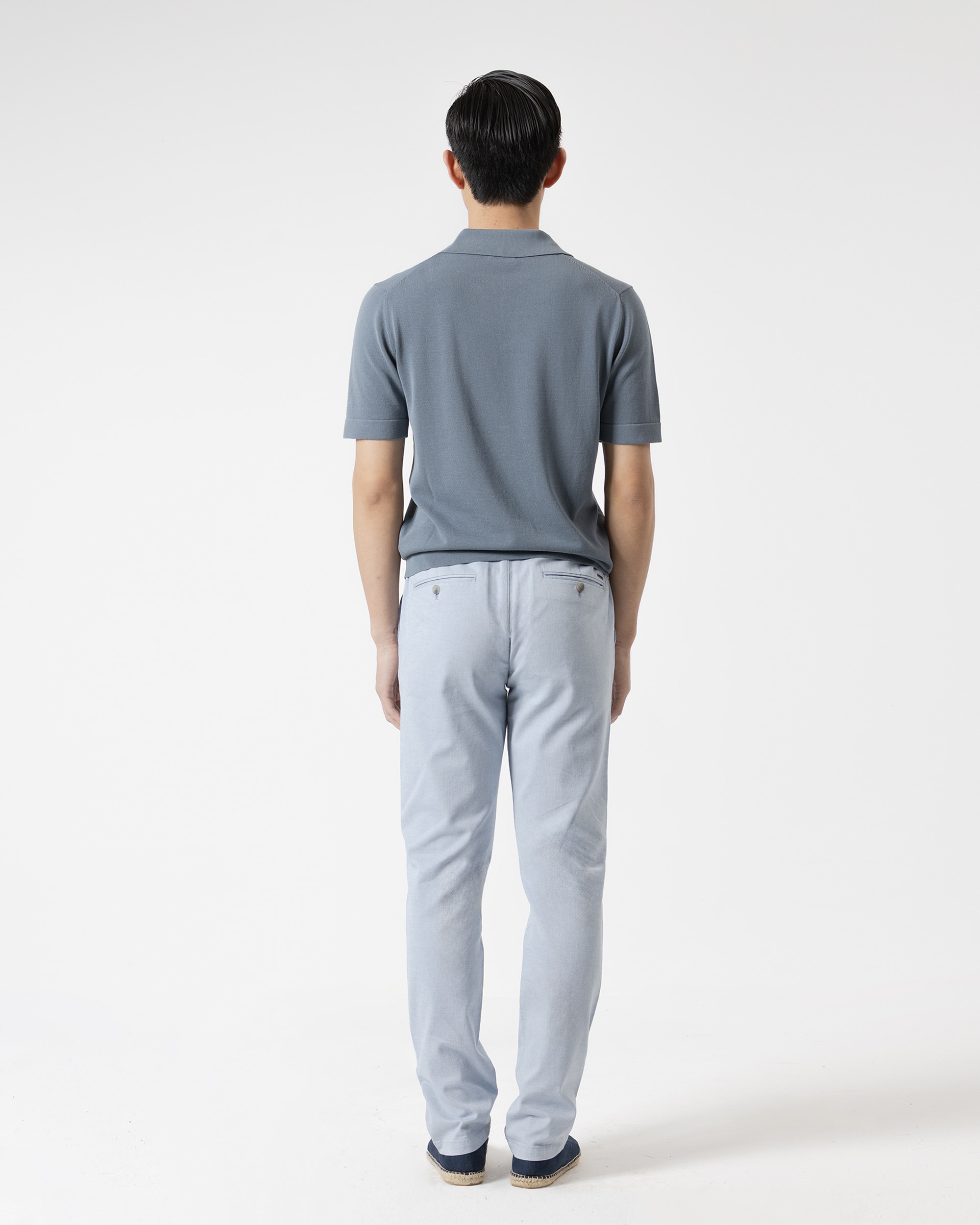 Calças Dobby Strecht Slim Fit Azul Celeste Azul-celeste-4