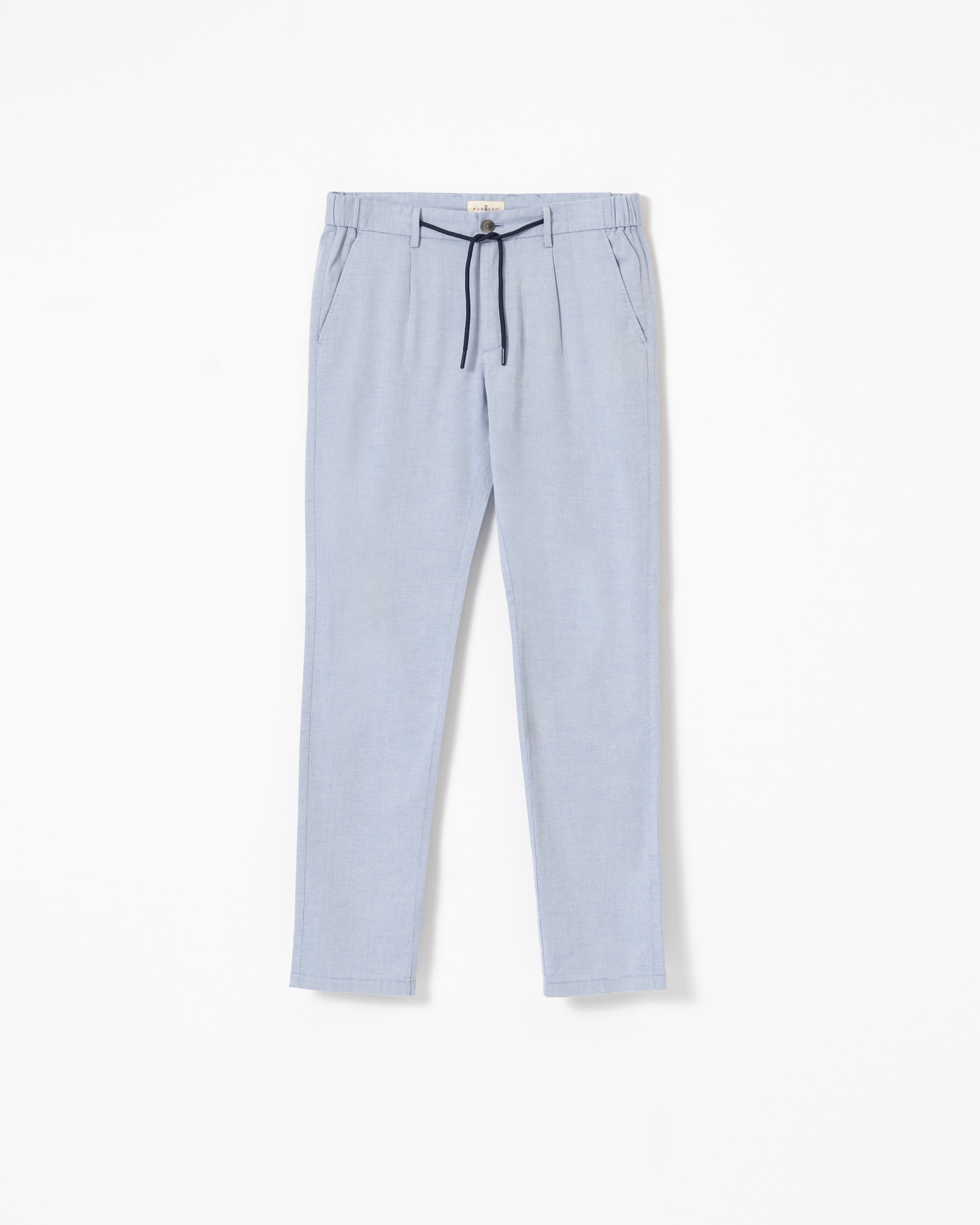 Calças Dobby Strecht Slim Fit Azul Celeste Azul-celeste-5