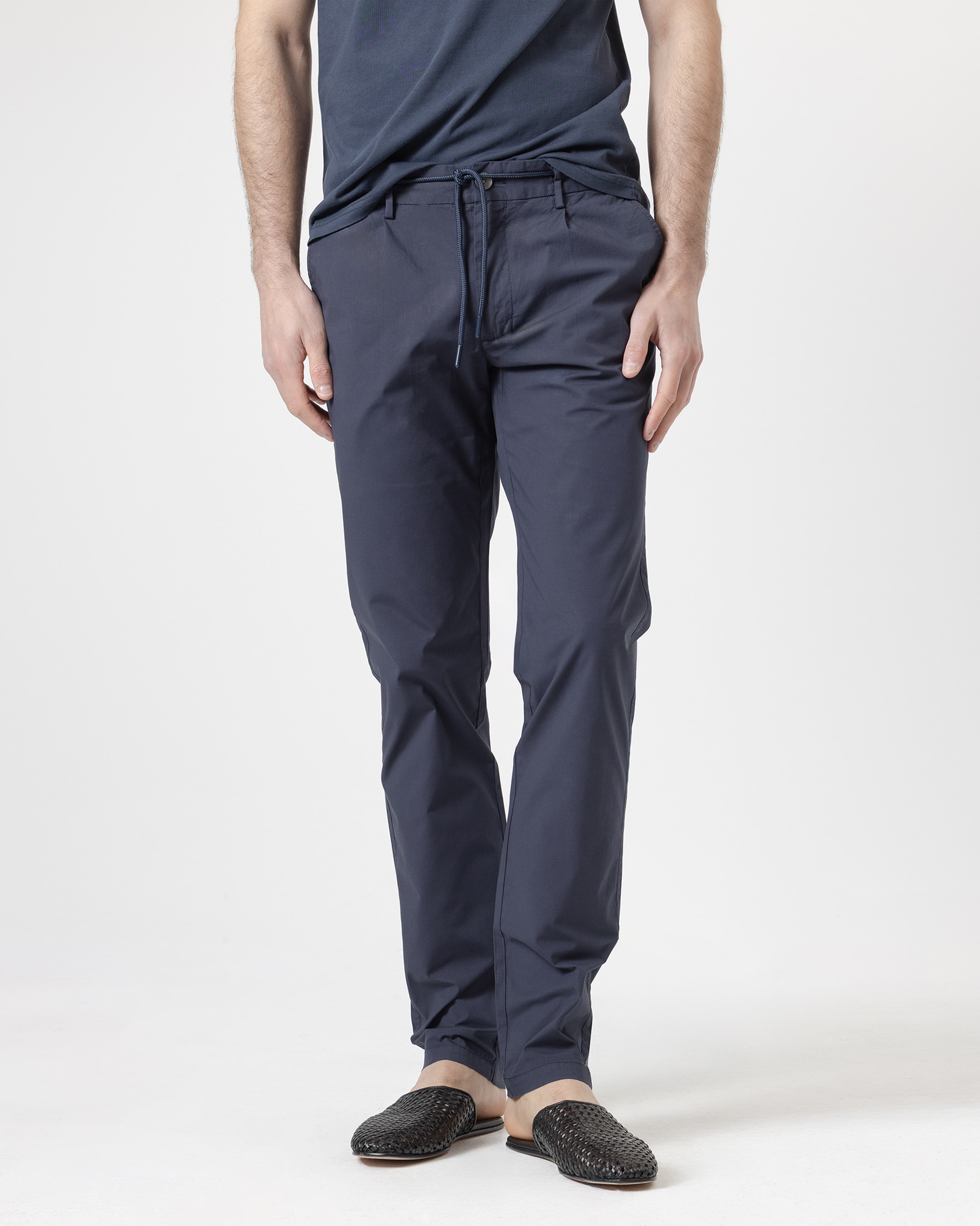 Calças Strecht Slim Fit Azul-marinho-2