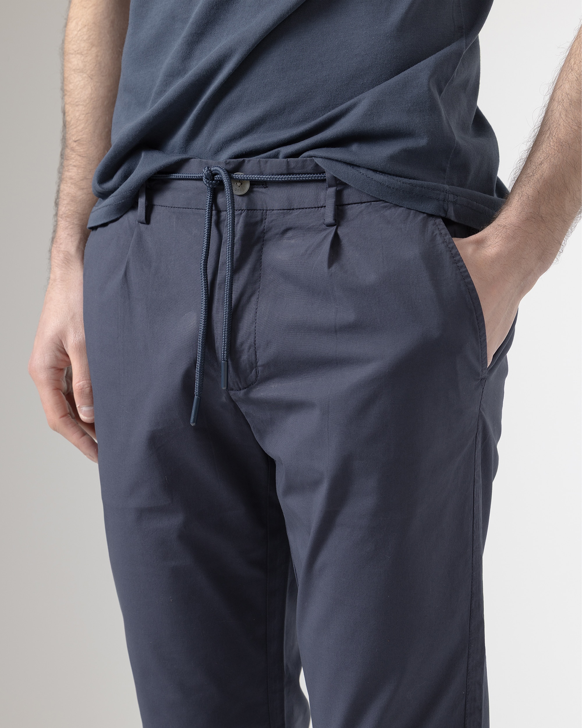 Calças Strecht Slim Fit Azul-marinho-3