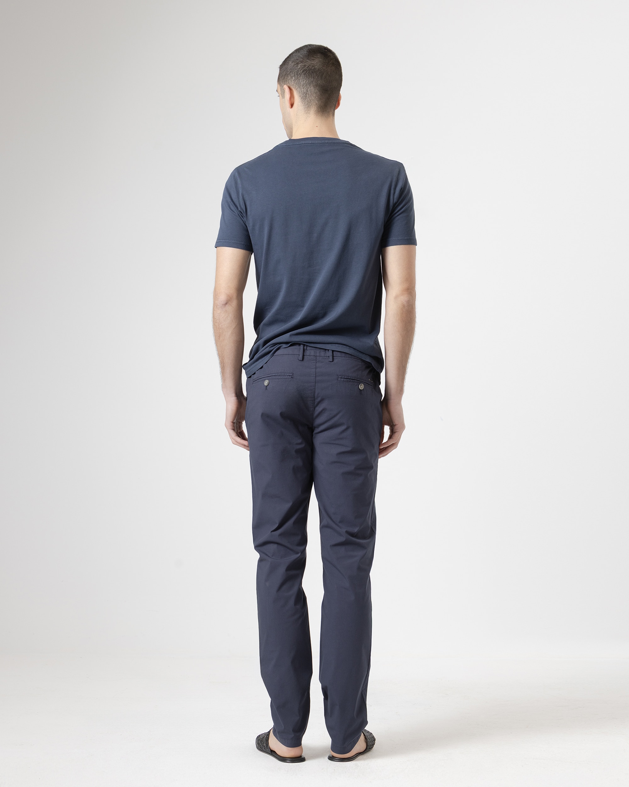 Calças Strecht Slim Fit Azul-marinho-4