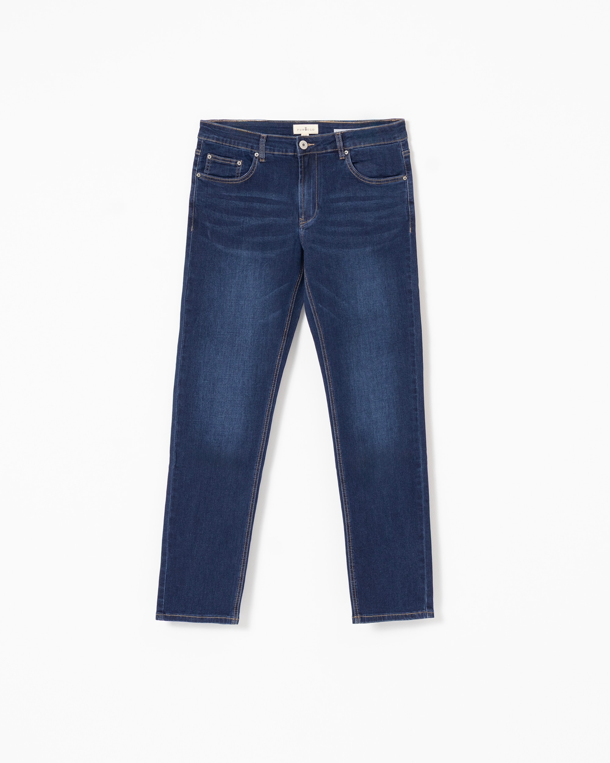 Jeans Slim Fit Raw Denim Azul denim-5