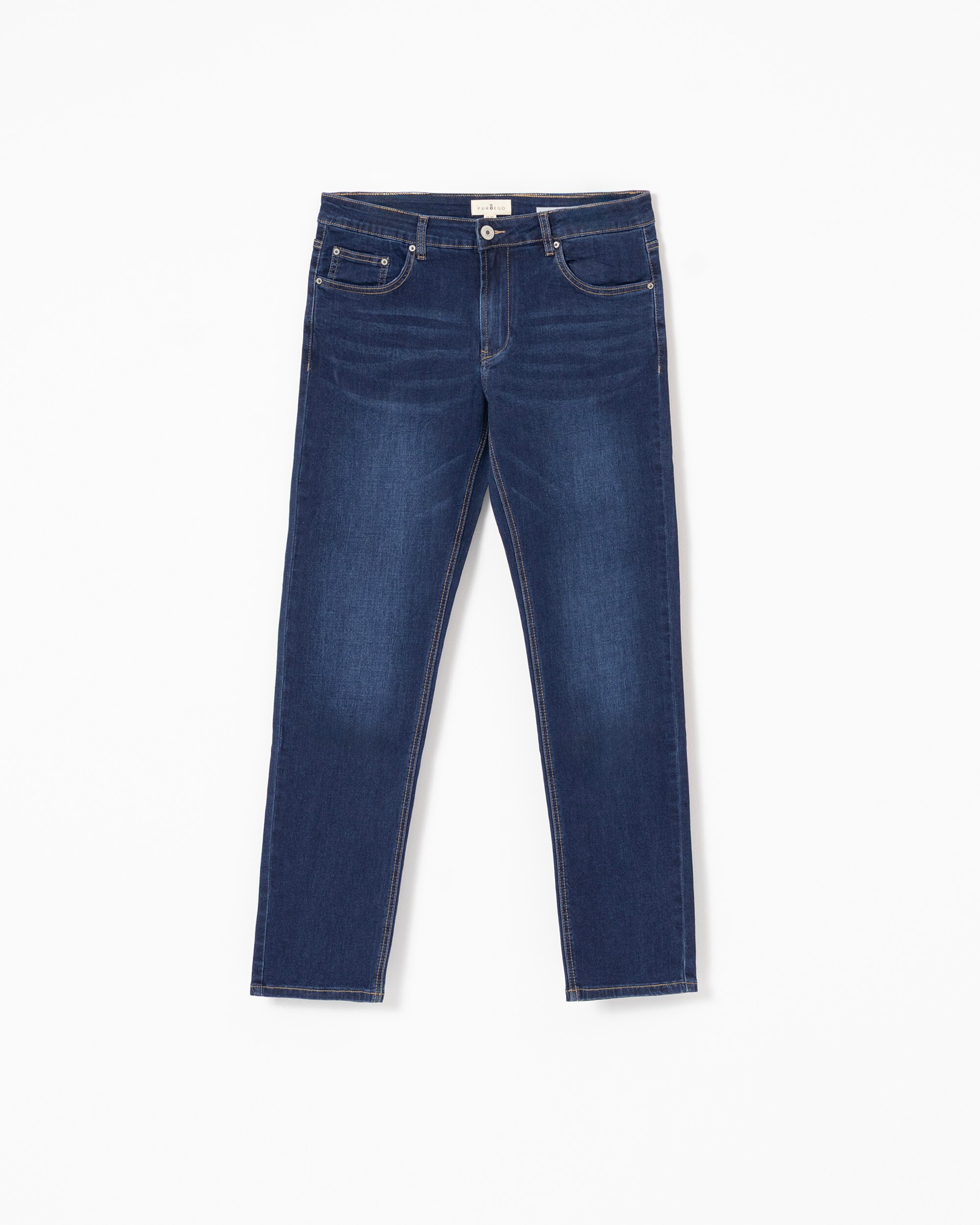 Jeans Slim Fit Raw Denim Azul denim-5