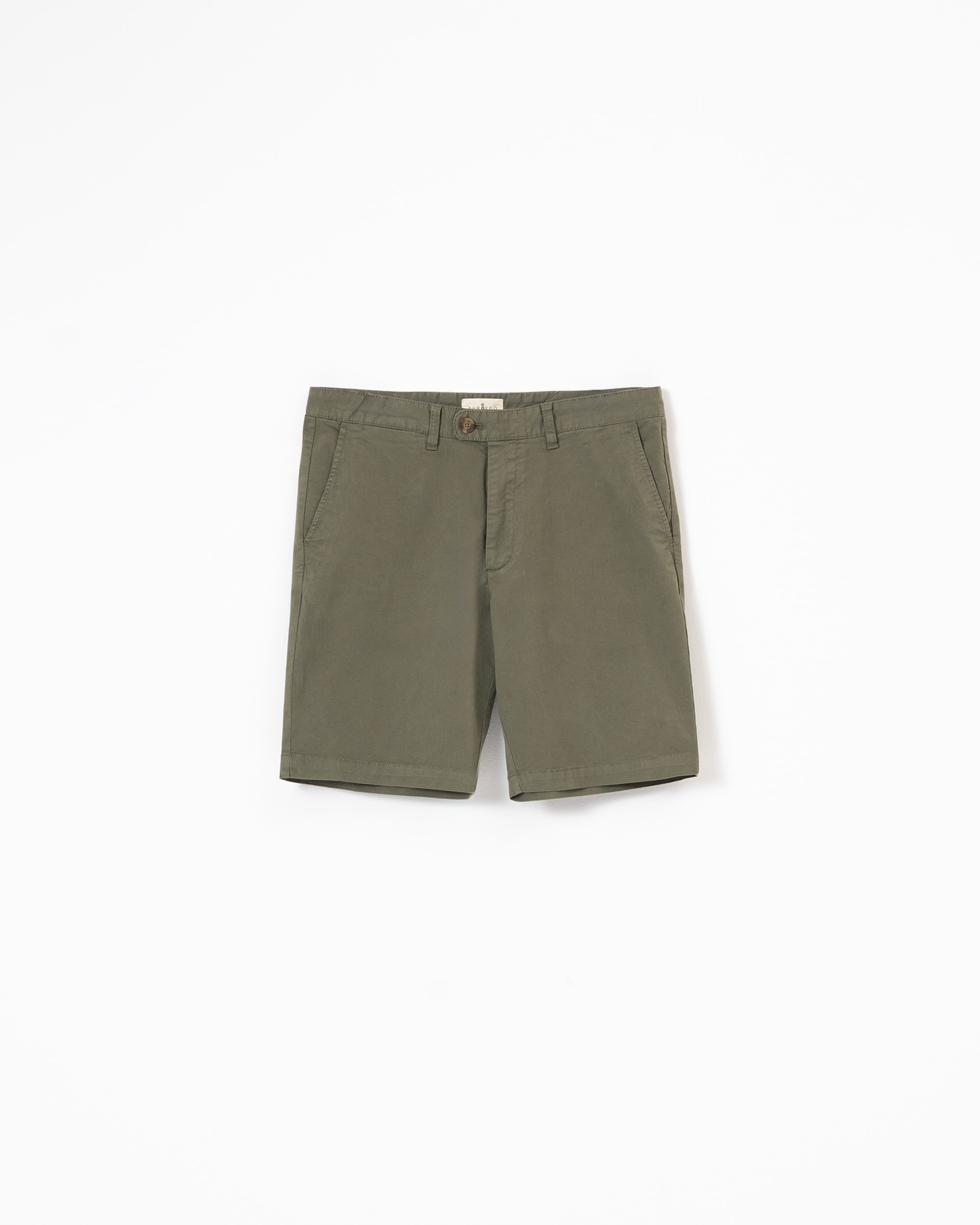 Bermuda Clássica Slim Fit Verde Azeitona-5