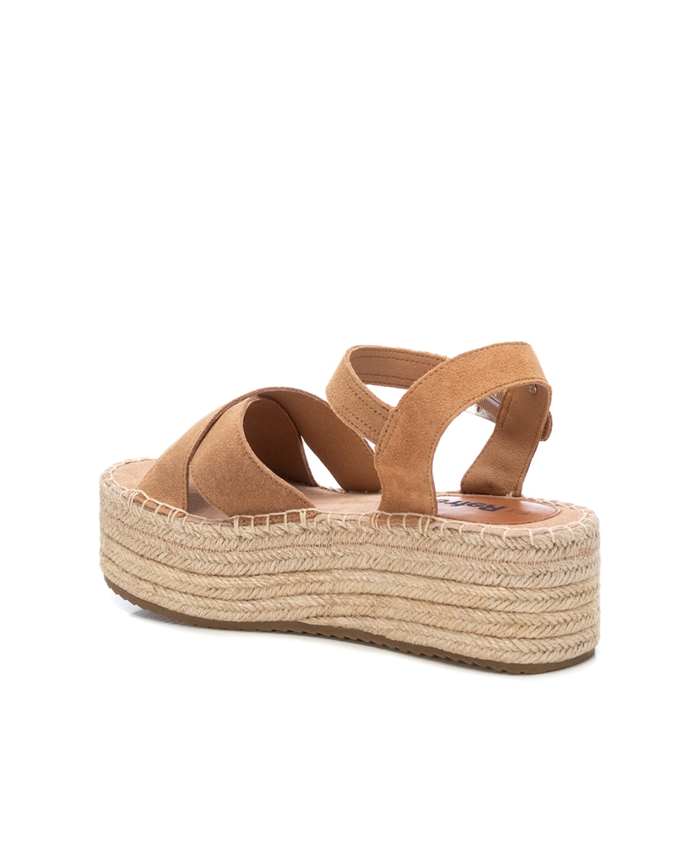 Alpercatas de Pele com Fecho de Fivela Castanho-4