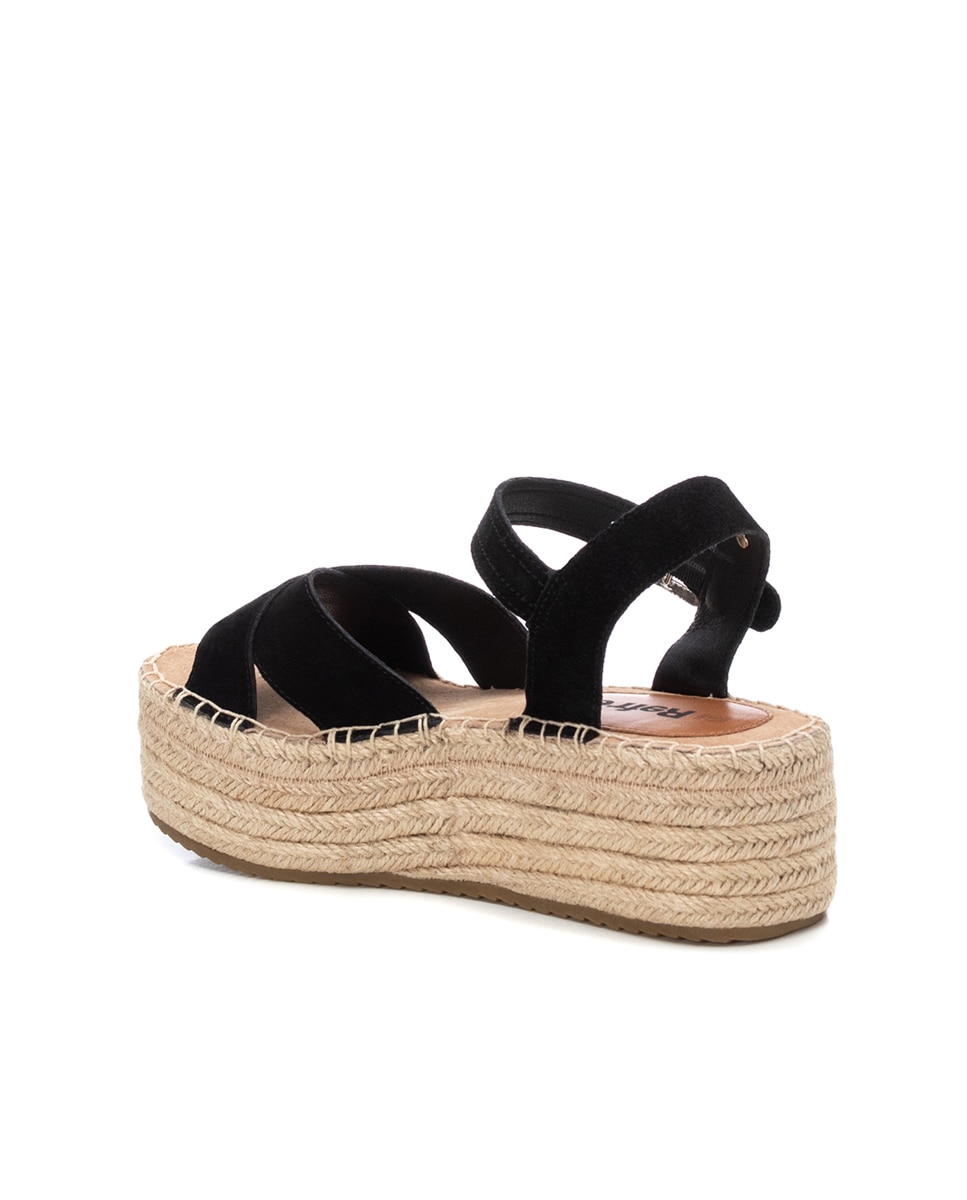 Alpercatas de Pele com Fecho de Fivela Preto-4