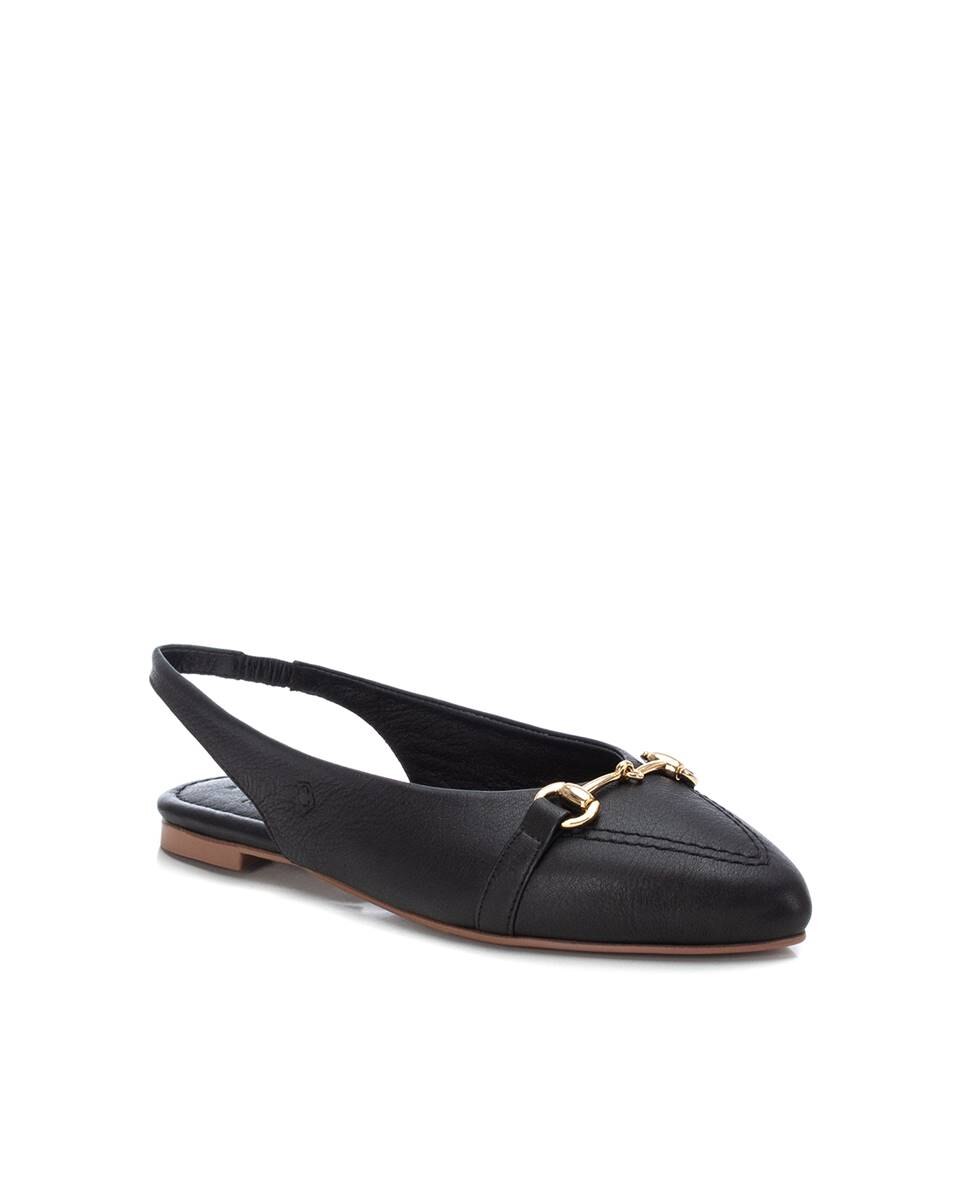 Sabrinas Descalcanhadas de Pele Preto-2