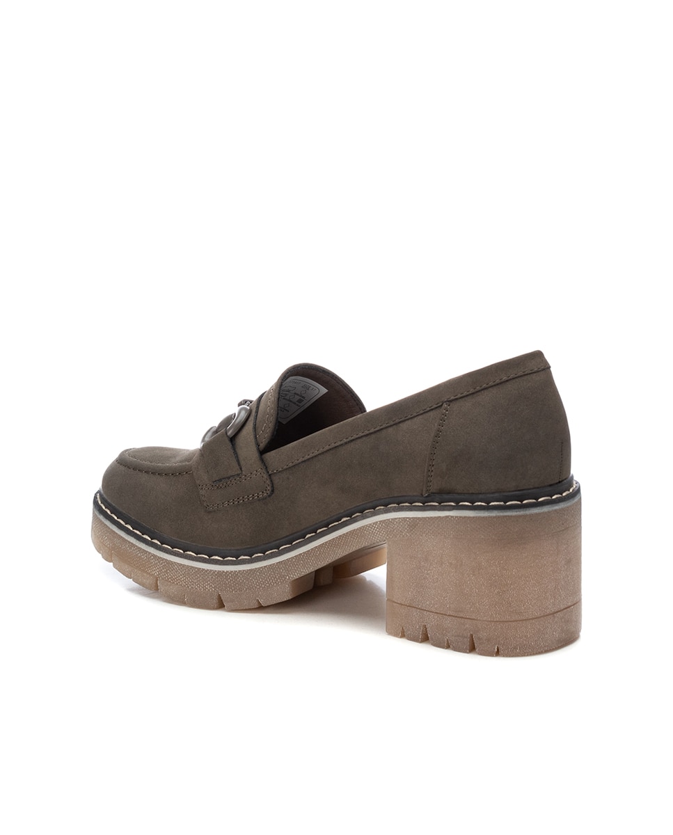 Mocassins com Fivela de Camurcina Caqui-4