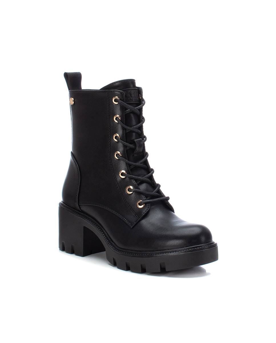 Botins Militares com Salto e Atacadores Preto-3