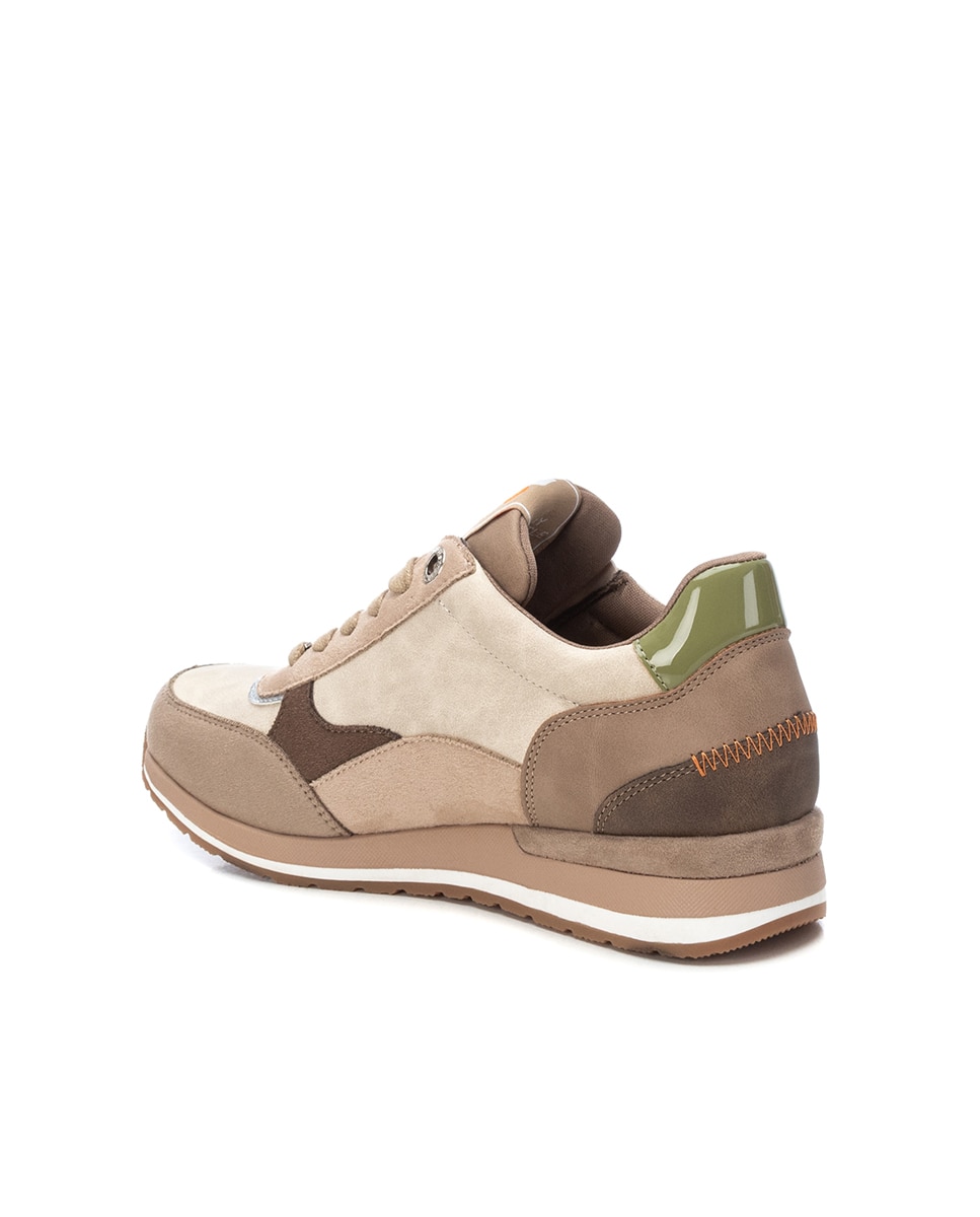 Sapatilhas Desportivas com Fecho de Correr Bege-4