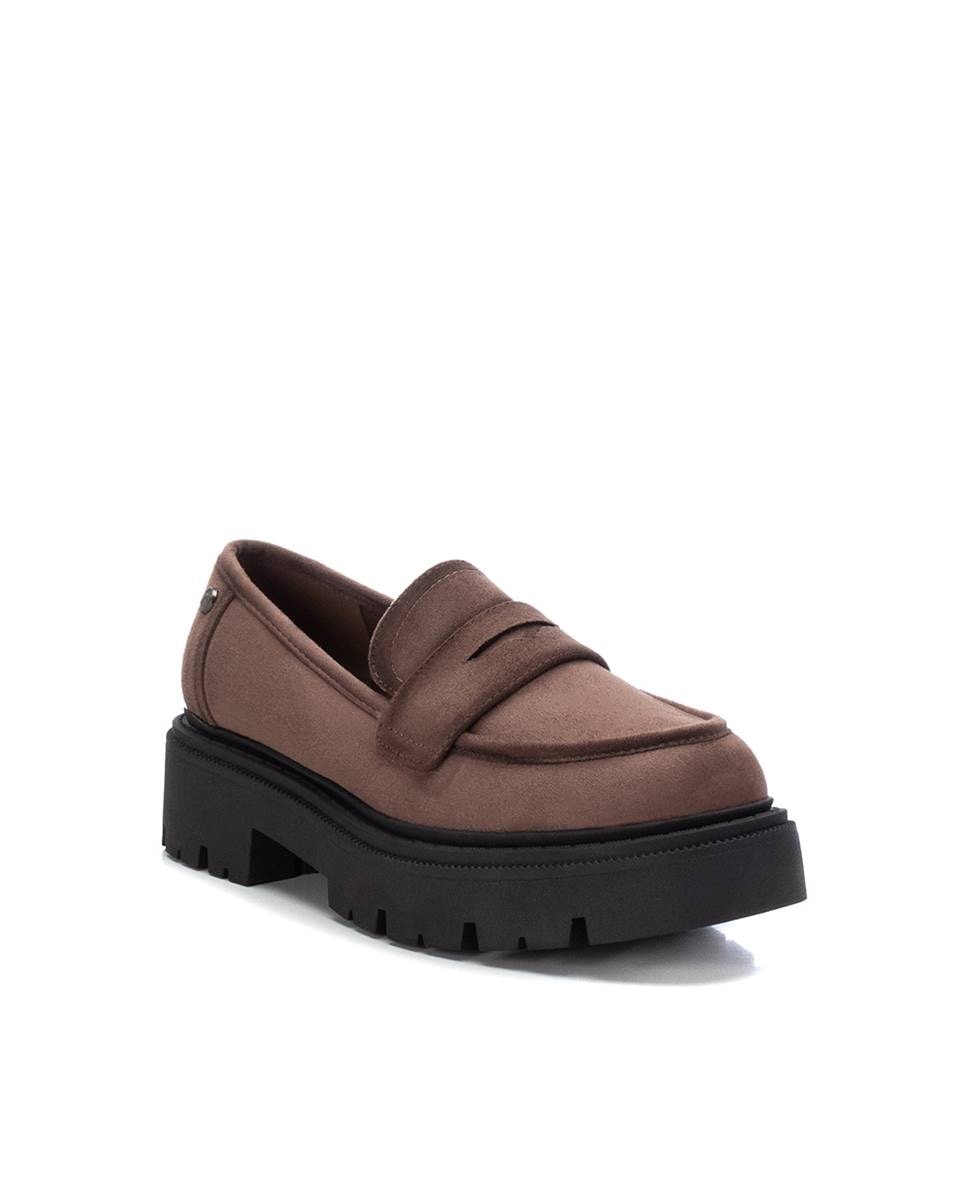 Mocassins com Plataforma Castanho-2