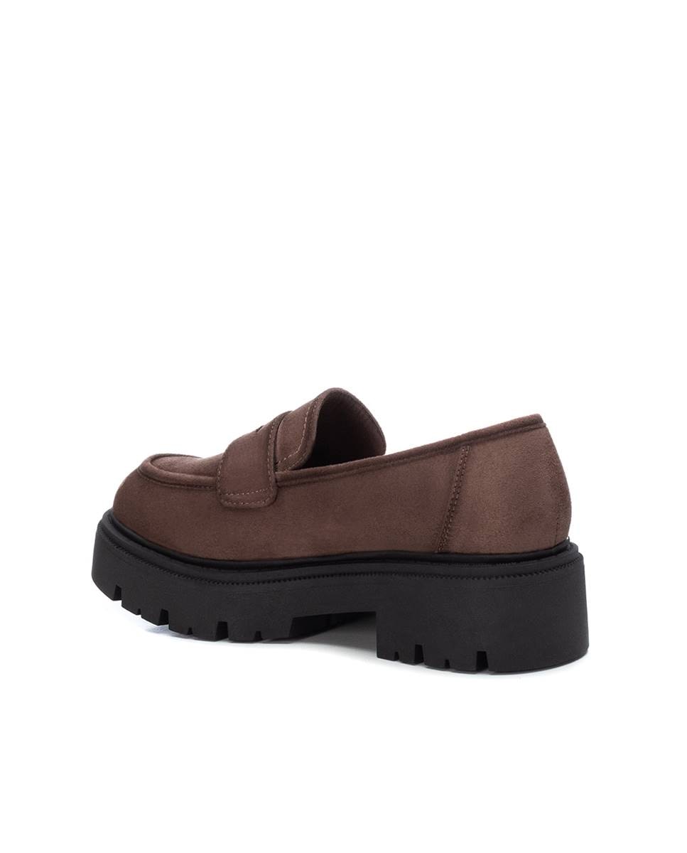 Mocassins com Plataforma Castanho-3