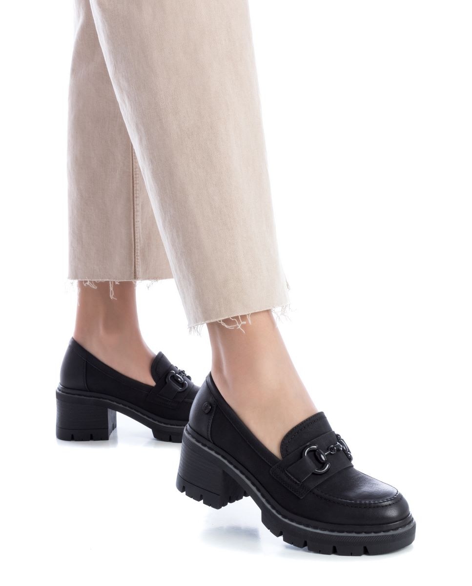 Mocassins com Fivela de Camurcina Preto-2