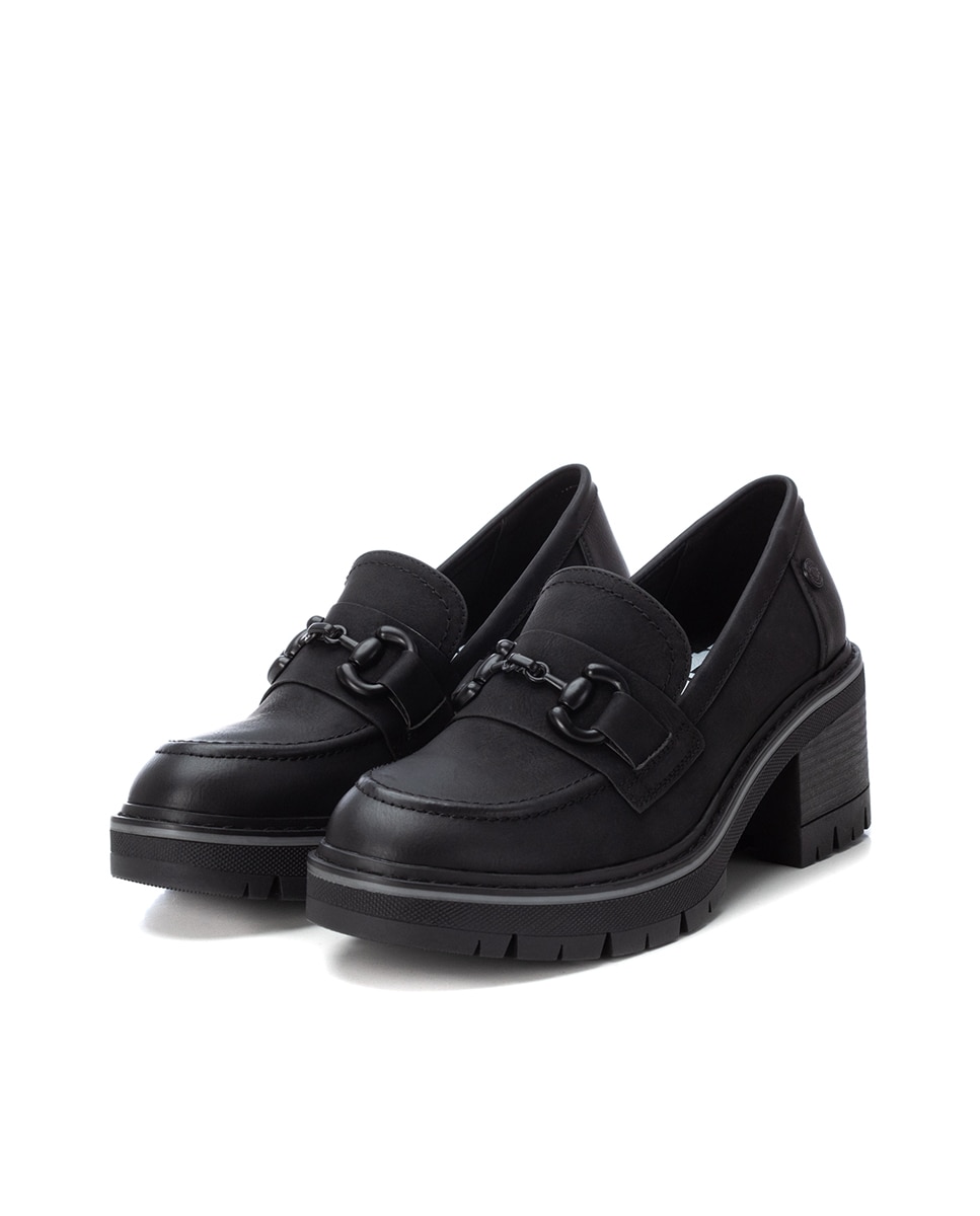 Mocassins com Fivela de Camurcina Preto-5