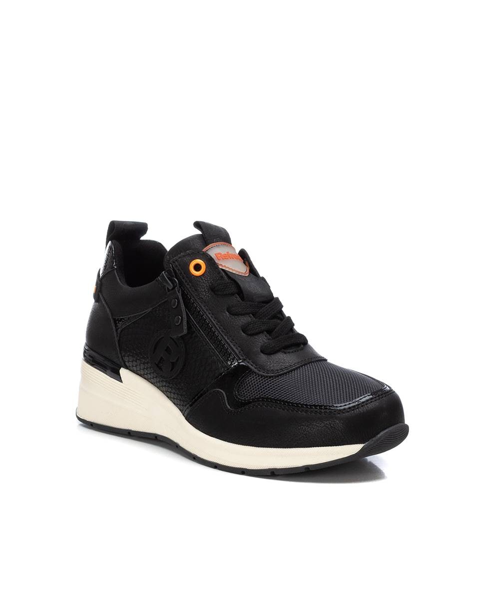 Sapatilhas Desportivas com Fecho Zip Lateral Preto-3