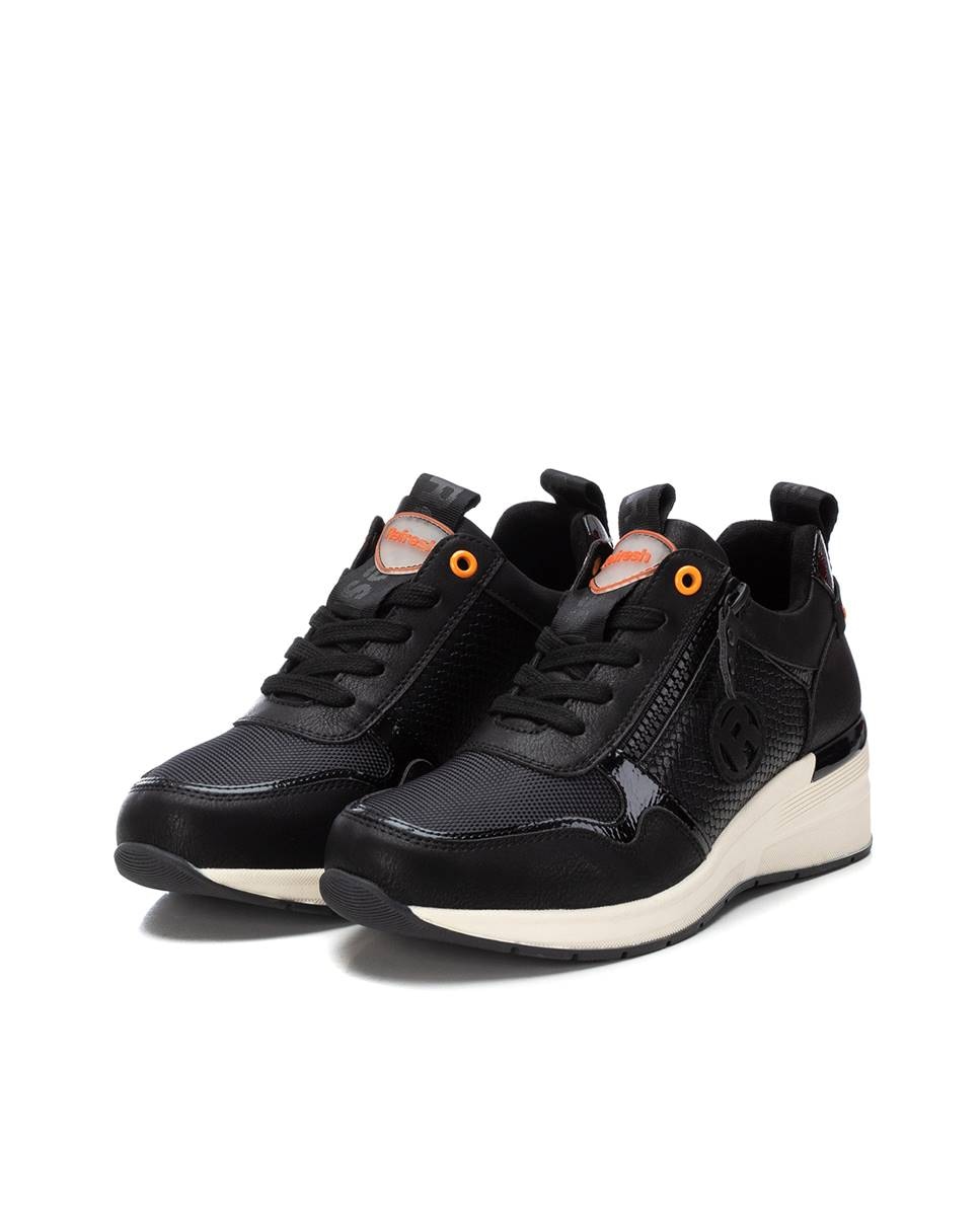 Sapatilhas Desportivas com Fecho Zip Lateral Preto-5