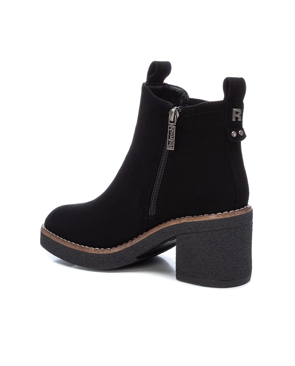 Botins de Salto e Fecho de Correr Lateral Preto-4