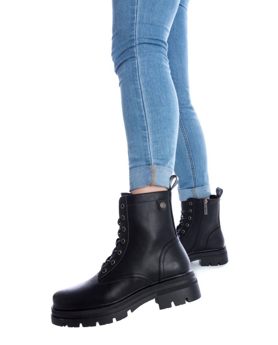 Botins Militar com Fecho Zip Lateral Preto-2