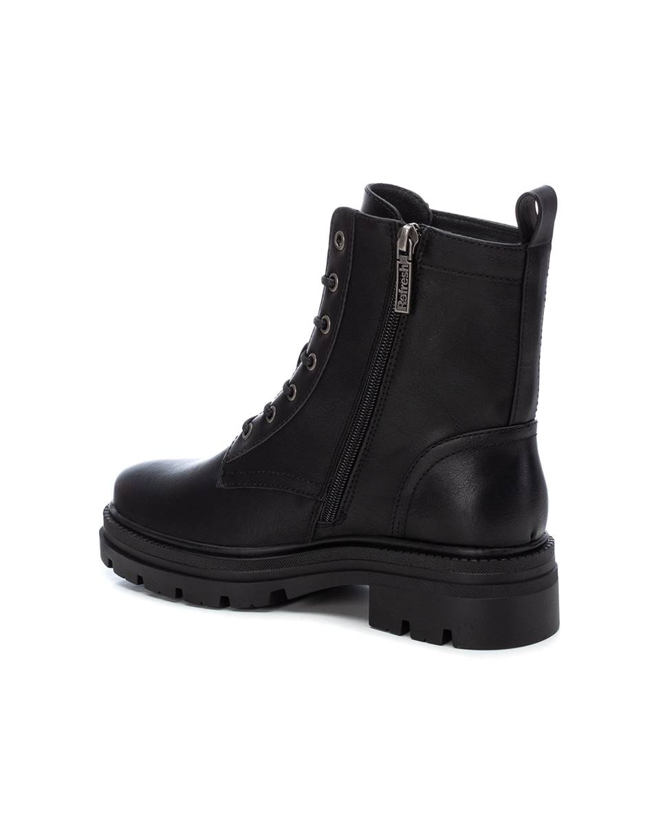 Botins Militar com Fecho Zip Lateral Preto-4