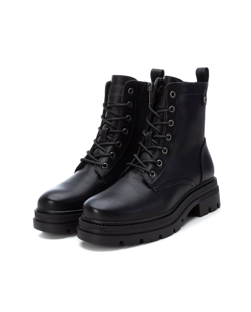 Botins Militar com Fecho Zip Lateral Preto-5