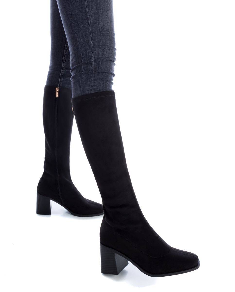 Botas Altas em Camurcina Preto-2