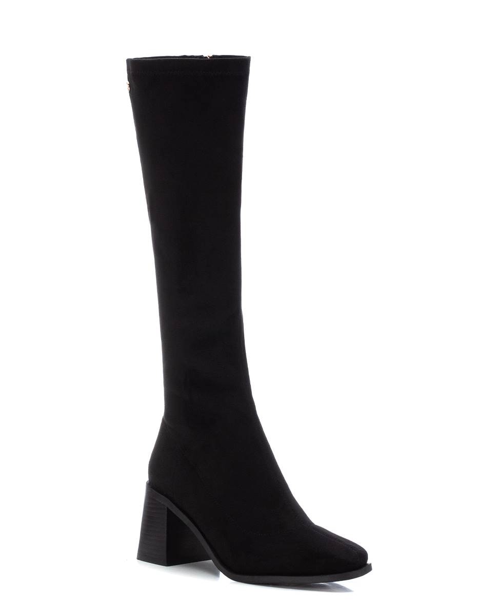 Botas Altas em Camurcina Preto-3