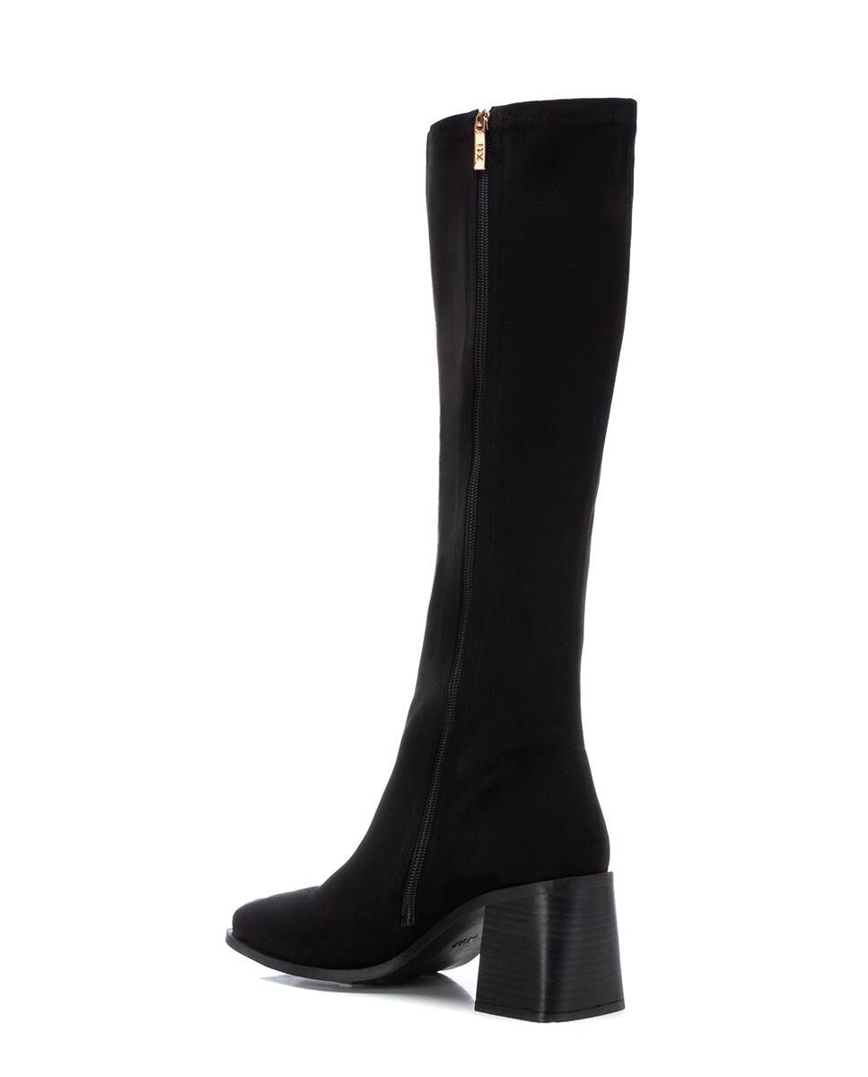Botas Altas em Camurcina Preto-4