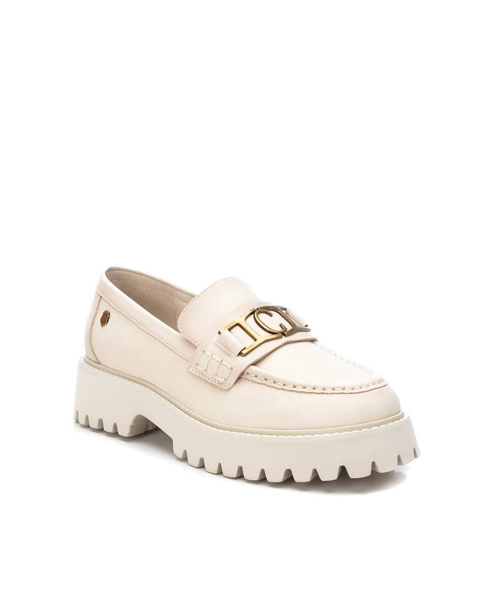 Mocassins de Pele Branco-3
