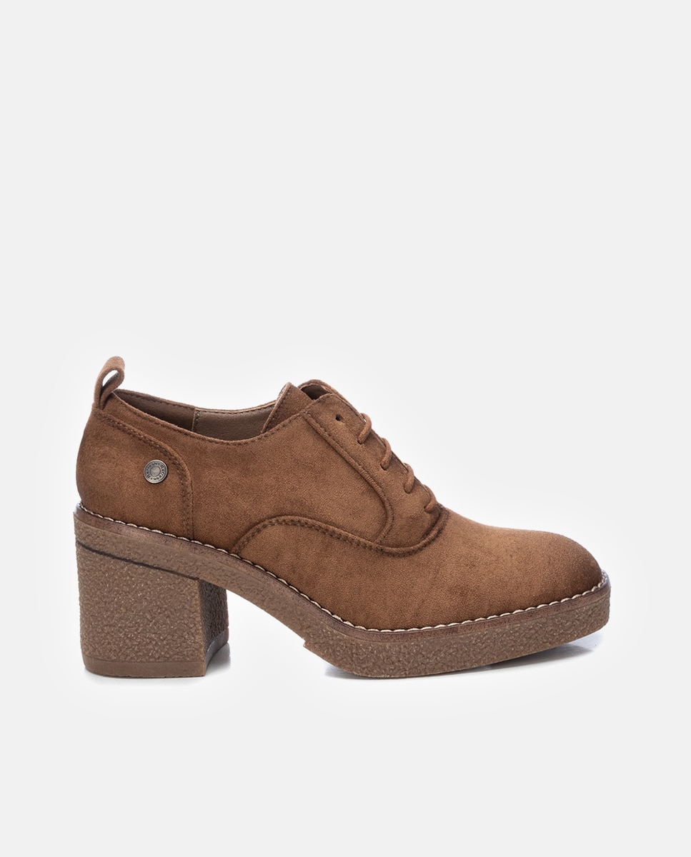 Sapatos de Cordões Rasos Castanho-1