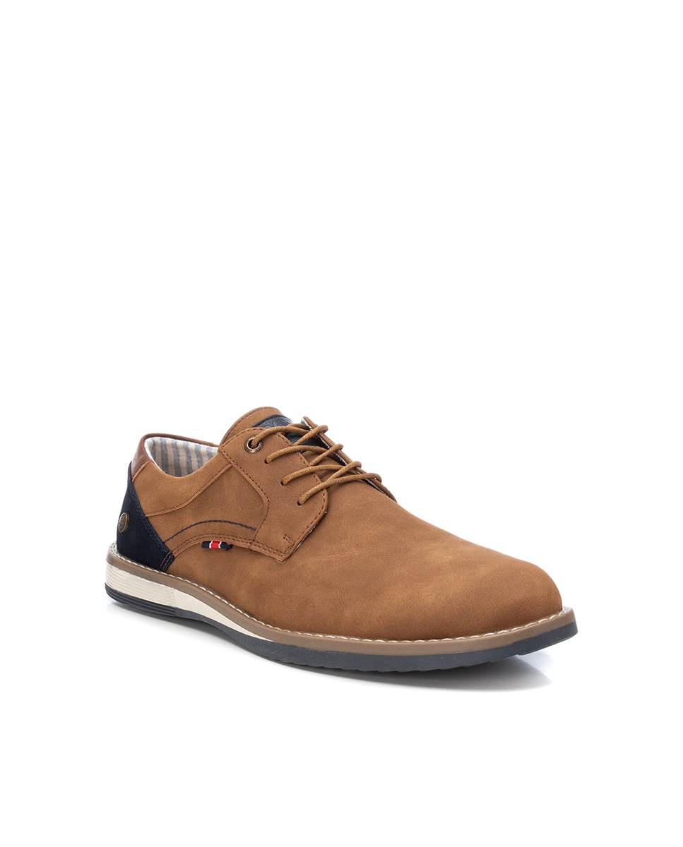Sapatos de Atacadores com Sola de Borracha Camel-2