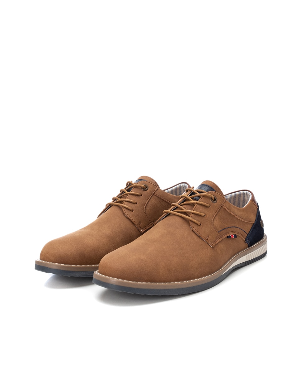 Sapatos de Atacadores com Sola de Borracha Camel-4
