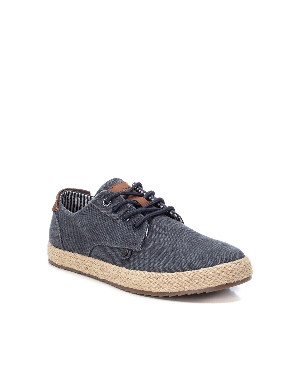 Sapatos de Lona com Sola de Juta Azul-marinho-2