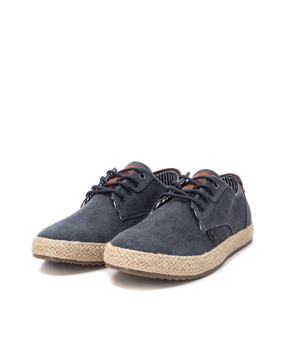 Sapatos de Lona com Sola de Juta Azul-marinho-4