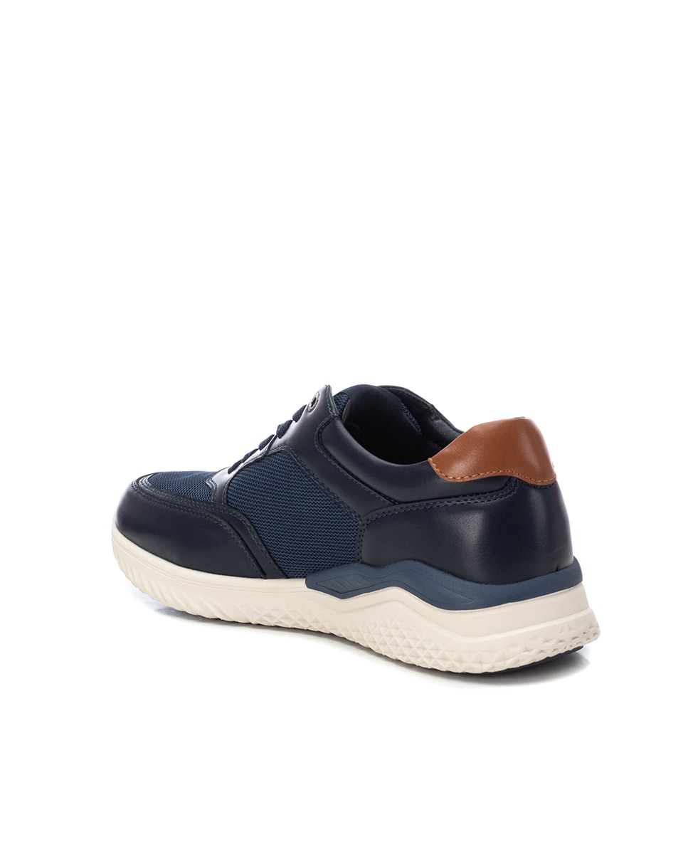 Sapatos de Cordões e Sola de Borracha Azul-marinho-3