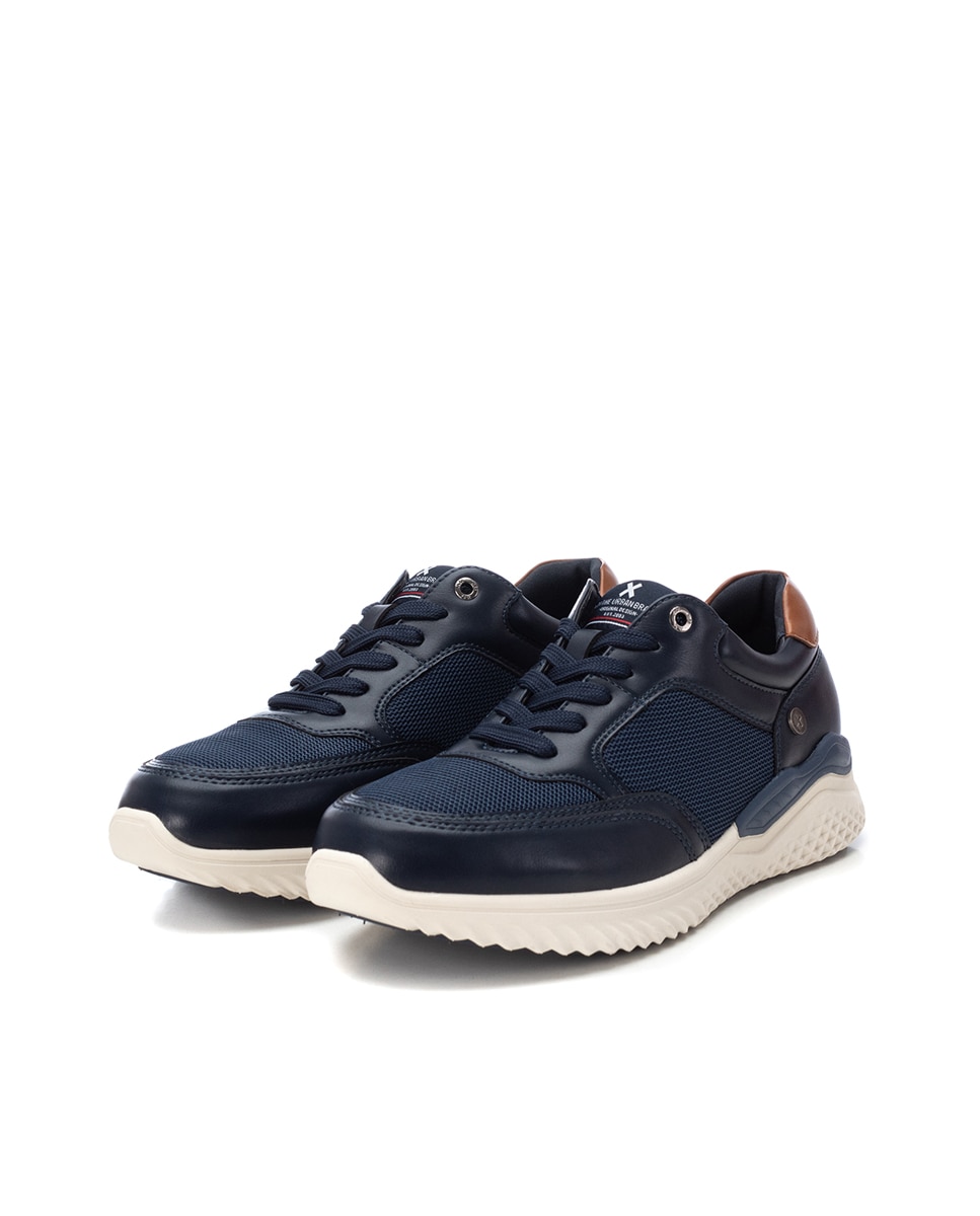 Sapatos de Cordões e Sola de Borracha Azul-marinho-4