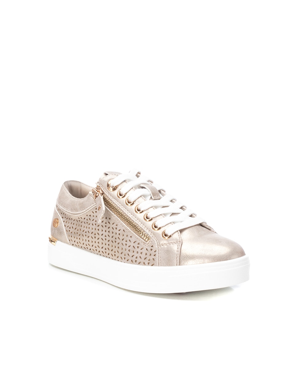 Sapatilhas Desportivas com Atacadores Dourado-3