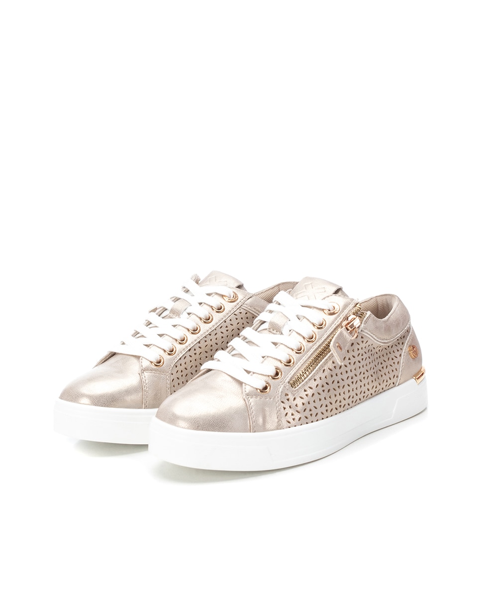 Sapatilhas Desportivas com Atacadores Dourado-5