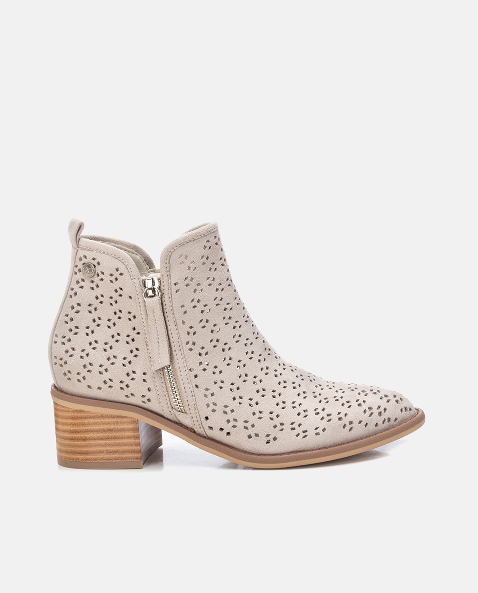 Botins Cowboy com Fecho Zip Branco-1