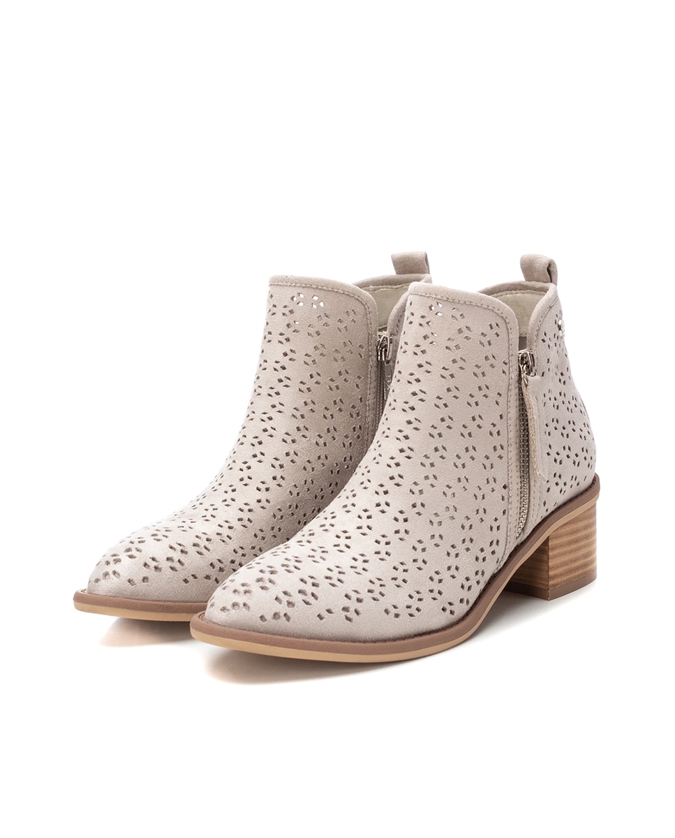 Botins Cowboy com Fecho Zip Branco-5