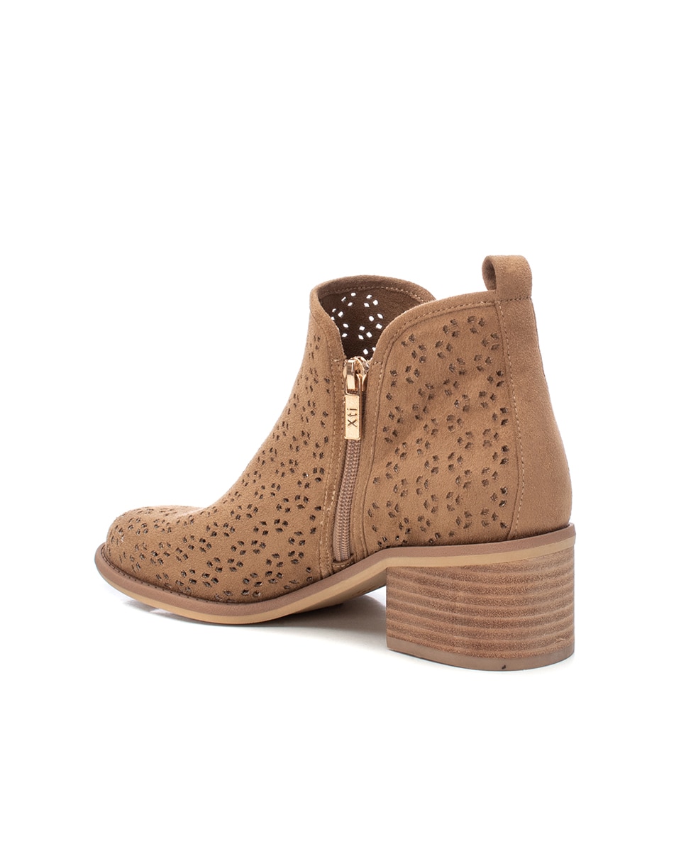 Botins Cowboy com Fecho Zip Castanho-3