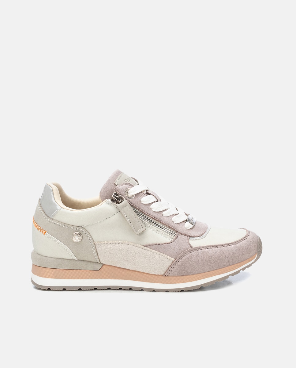 Sapatilhas Desportivas com Fecho Zip Branco-1