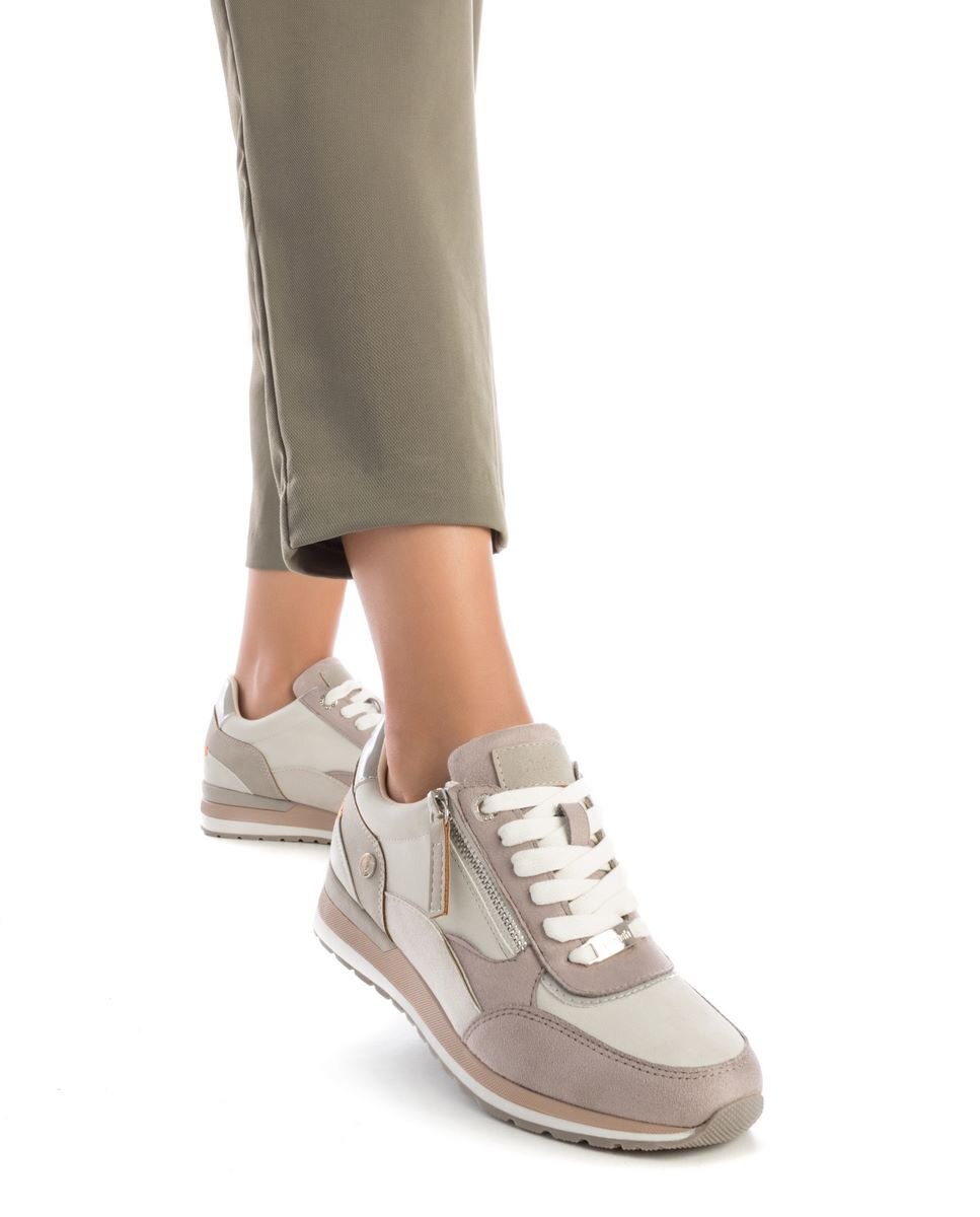 Sapatilhas Desportivas com Fecho Zip Branco-2