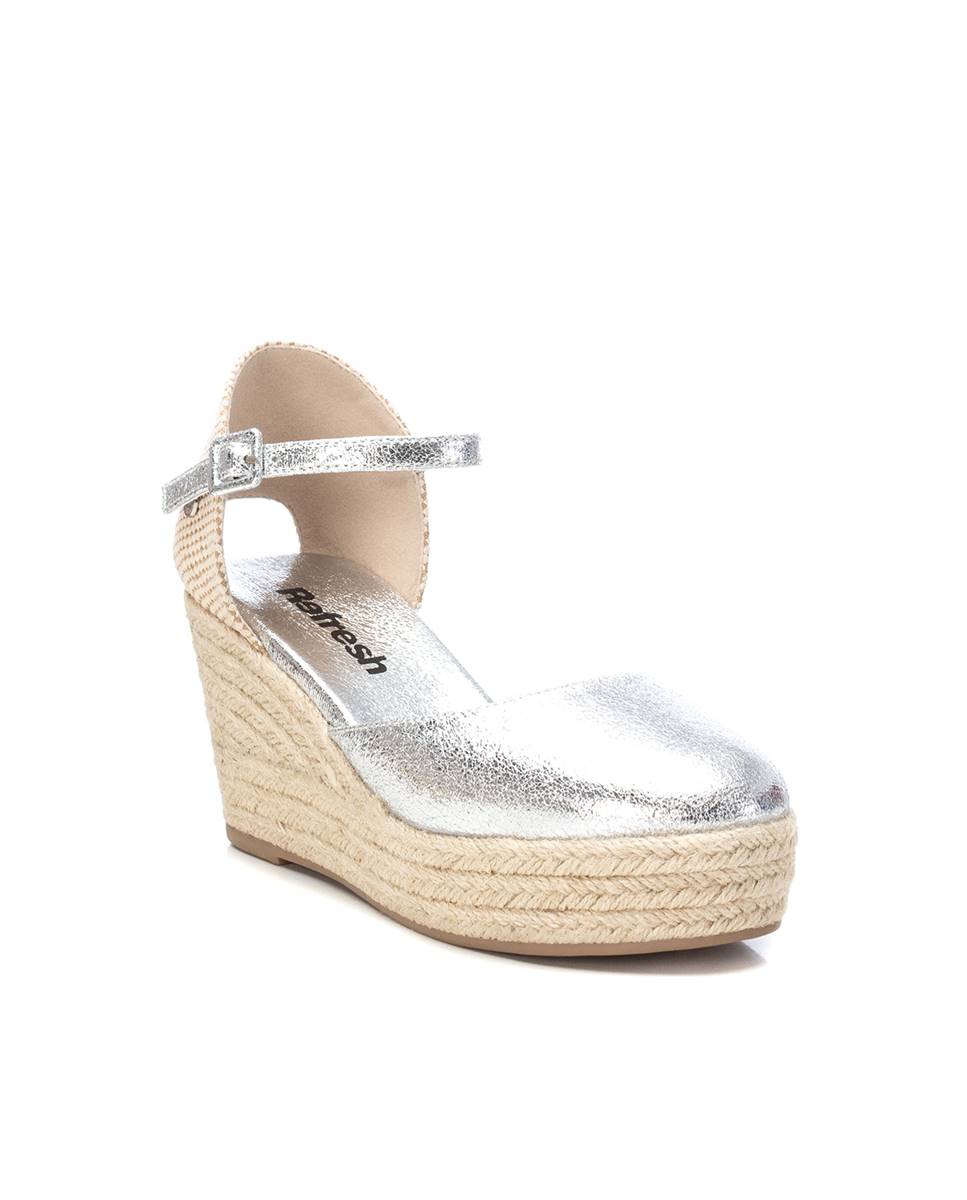 Alpercatas de Cunha com Fecho de Fivela Prateado-3