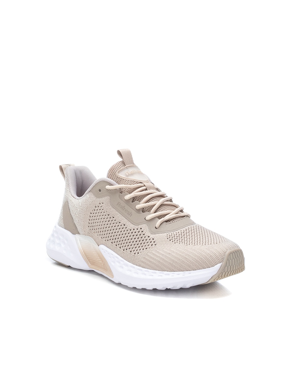 Sapatilhas Desportivas com Atacadores Bege-2