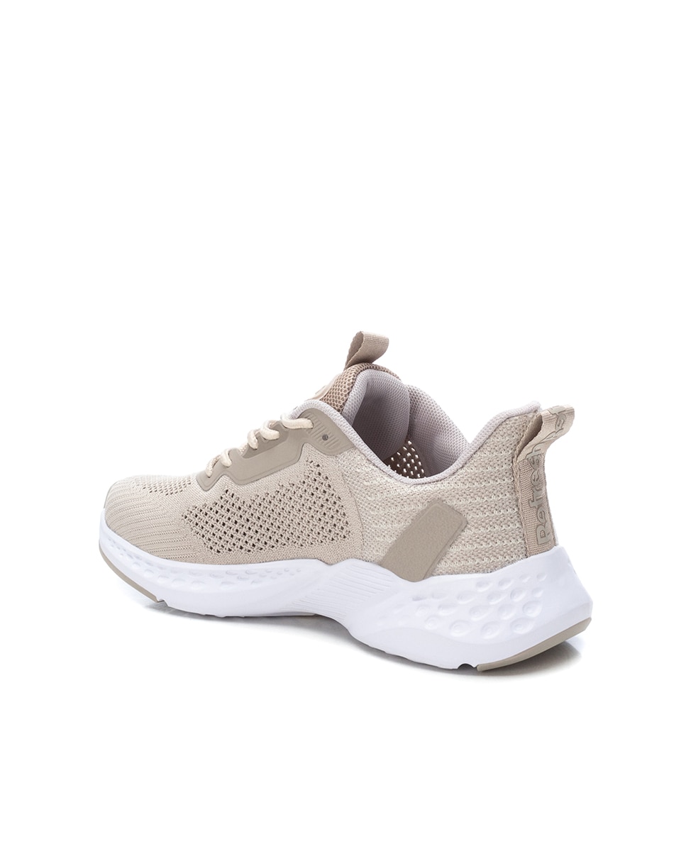 Sapatilhas Desportivas com Atacadores Bege-3