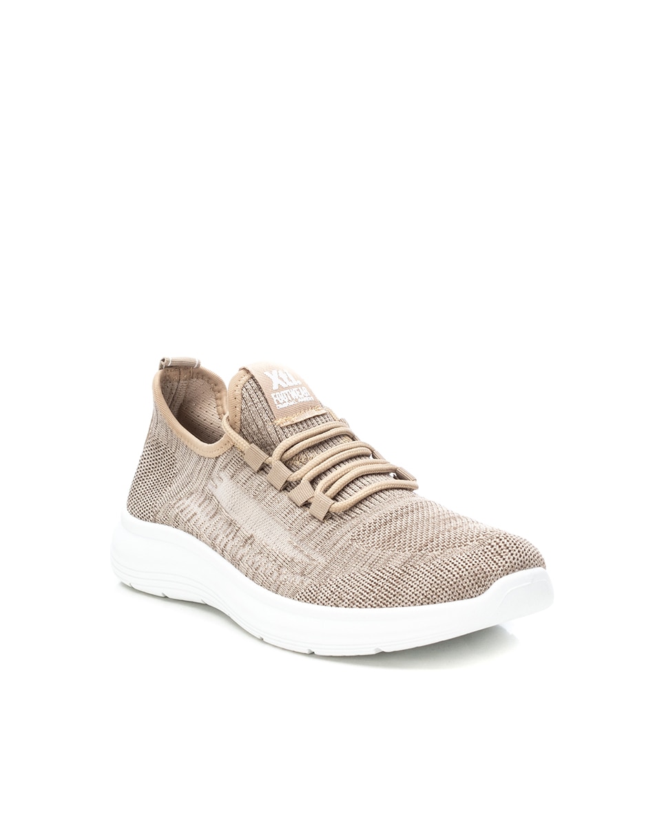 Sapatilhas Desportivas com Atacadores Bege-2
