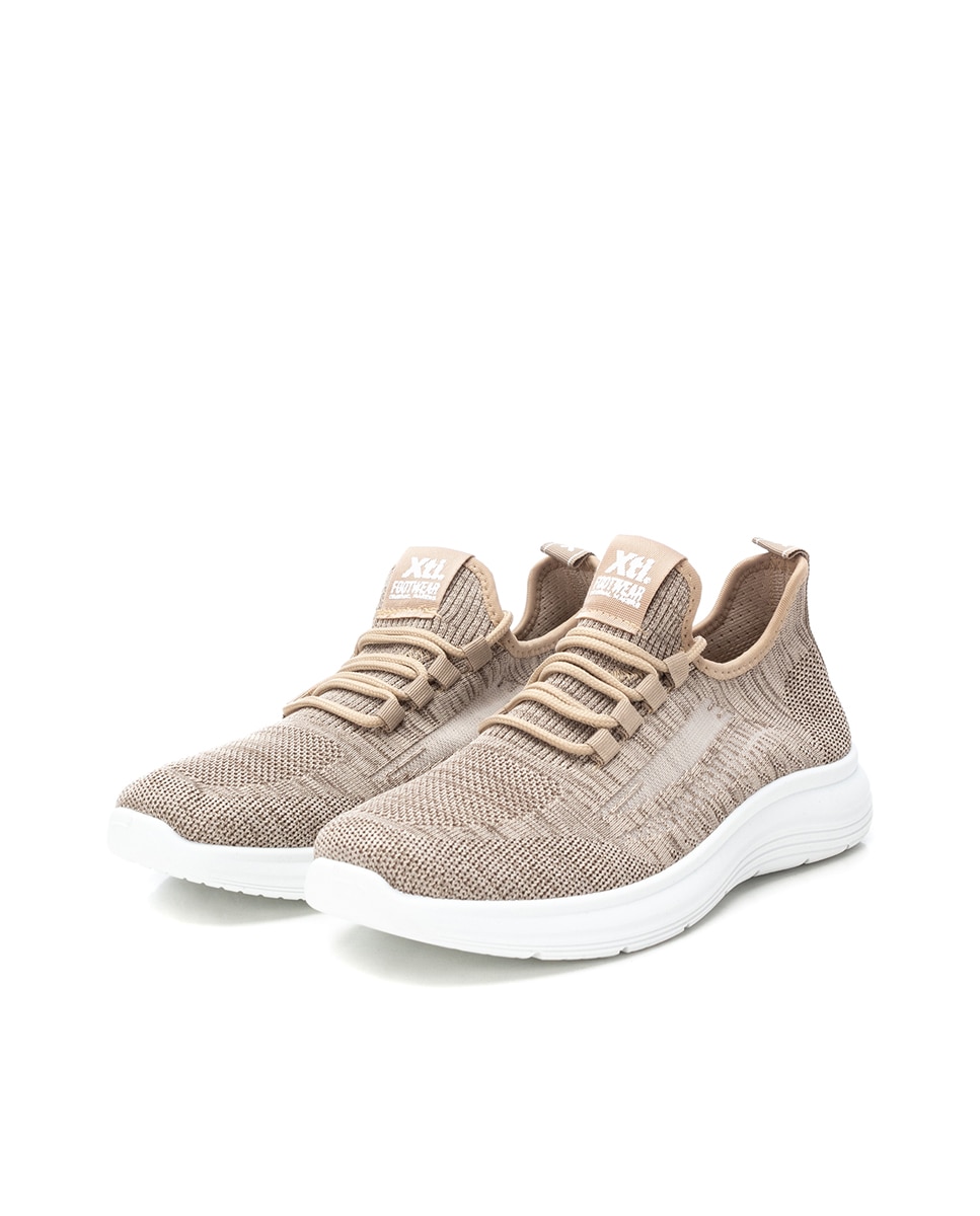 Sapatilhas Desportivas com Atacadores Bege-4