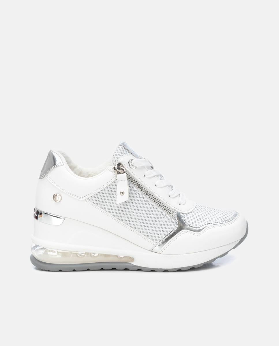 Sapatilhas Desportivas com Fecho Zip Branco-1