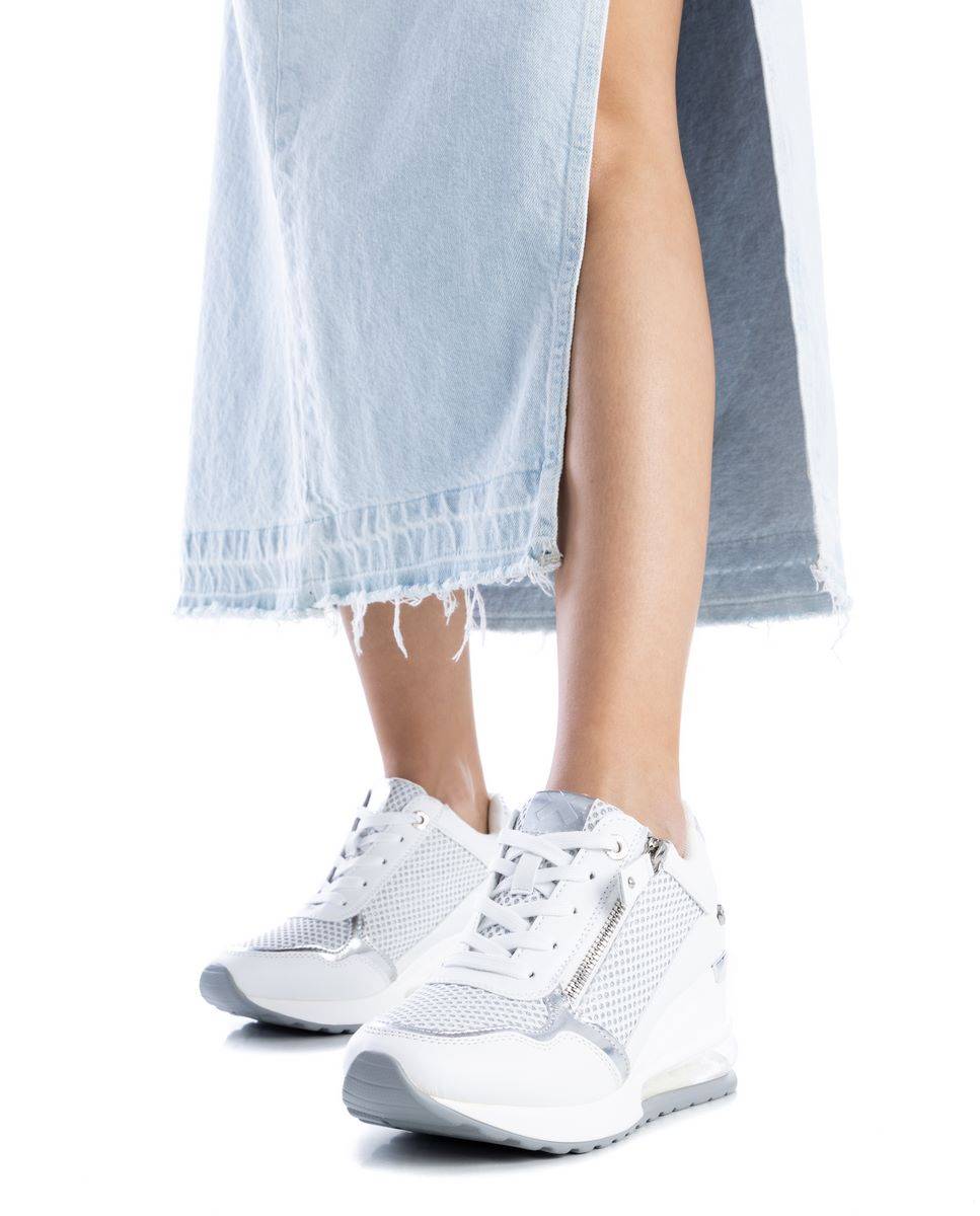 Sapatilhas Desportivas com Fecho Zip Branco-2