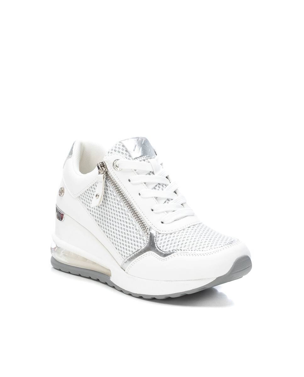 Sapatilhas Desportivas com Fecho Zip Branco-3